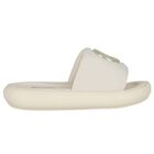 Girls Beige Patent Leather Sliders, 1, hi-res