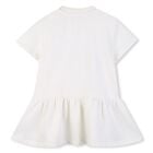 Younger Girls White Logo Dress, 1, hi-res