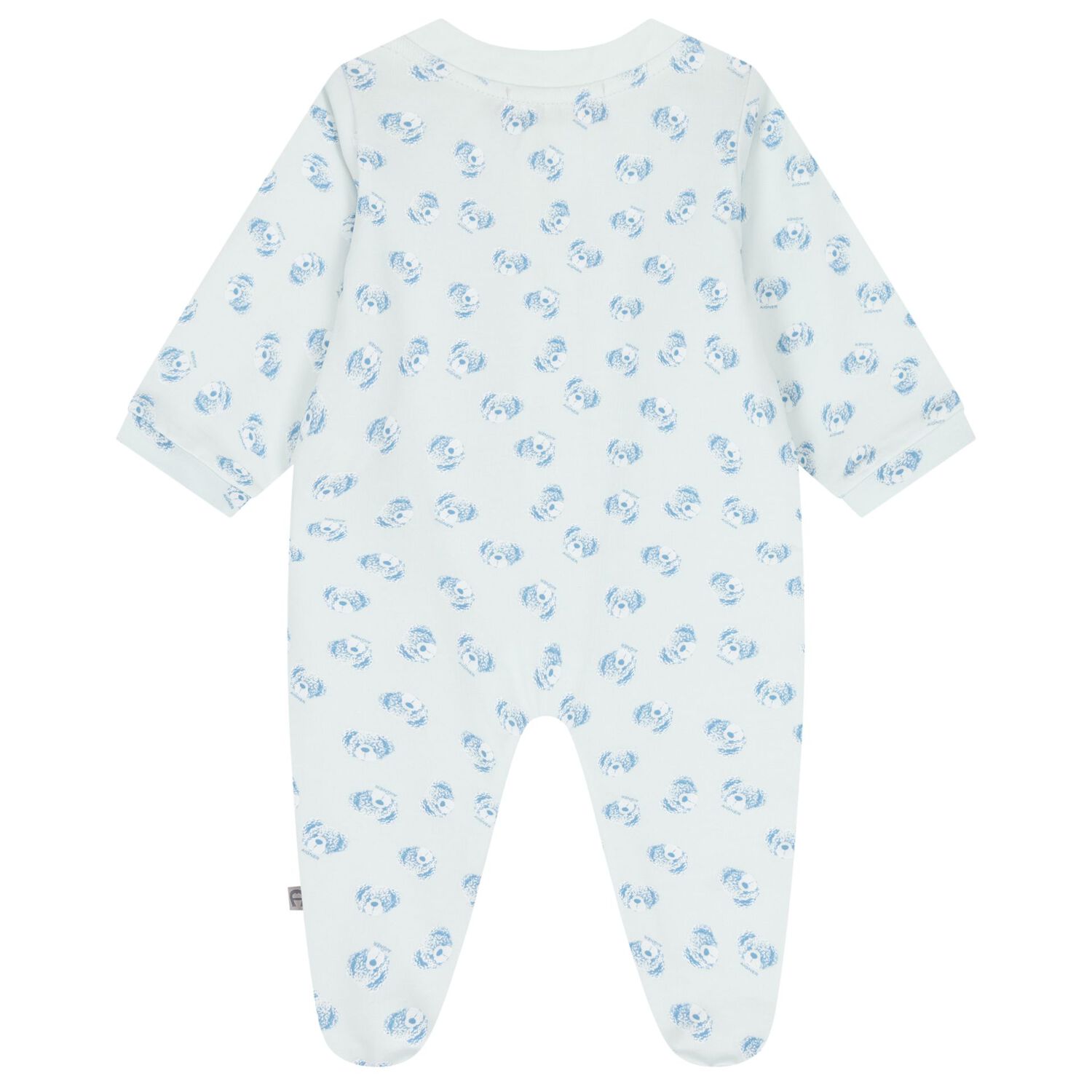 Baby Boys Blue Teddy Bear Logo Babygrow, 2, hi-res