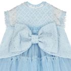 Girls Blue Embellished Tulle Dress, 1, hi-res