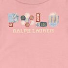 Baby Girls Pink Logo Romper, 1, hi-res
