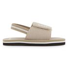 Boys Beige & Black Logo Sandals, 1, hi-res