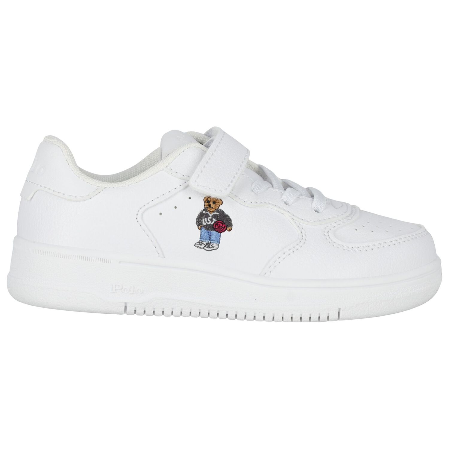 White Teddy Bear Trainers, 1, hi-res