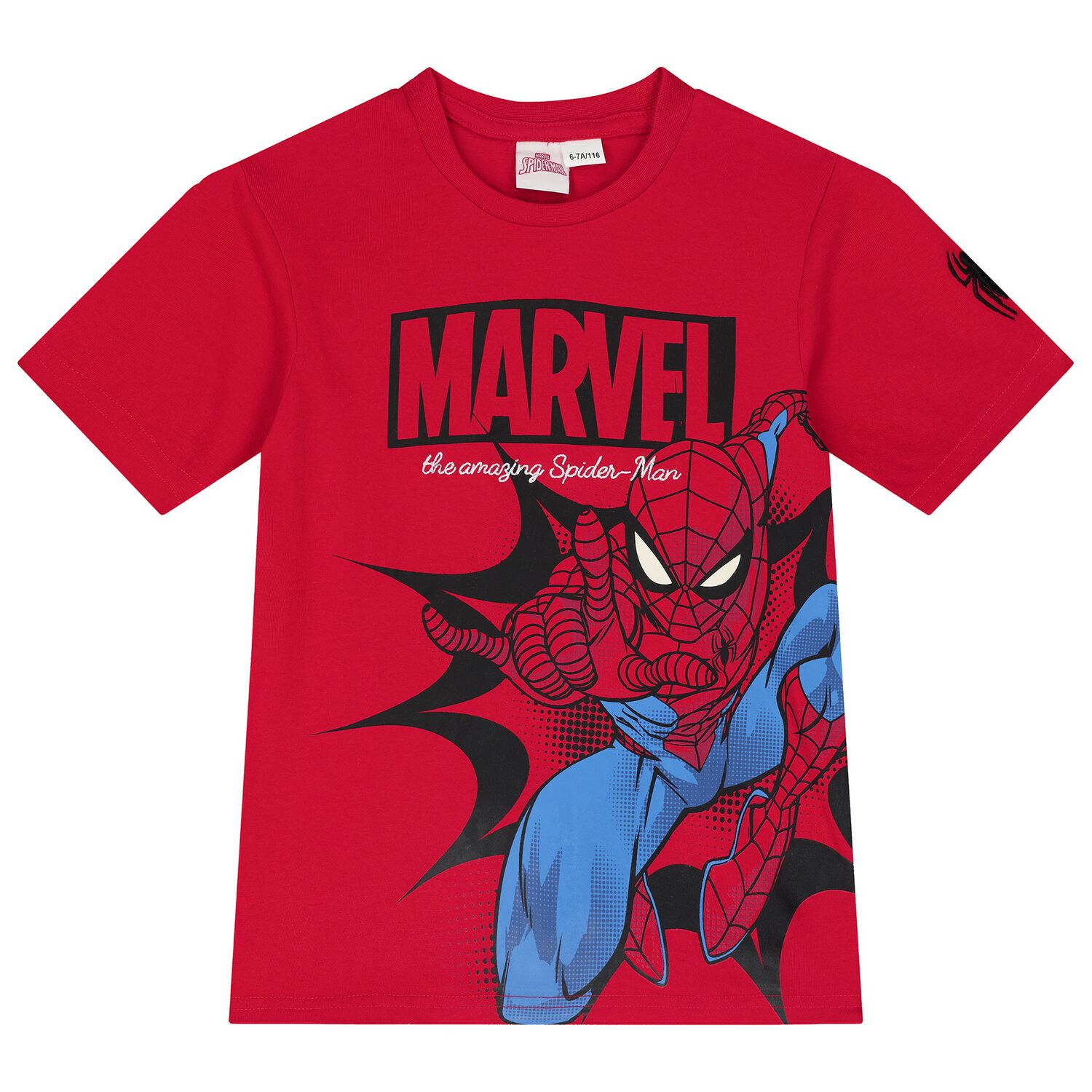 Boys Red Marvel T-Shirt, 1, hi-res