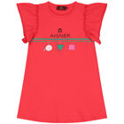 فستان بالشعار باللون الوردي , 1, hi-res