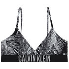 مايوه بيكيني بالشعار باللون الأسود والأبيض, 1, hi-res