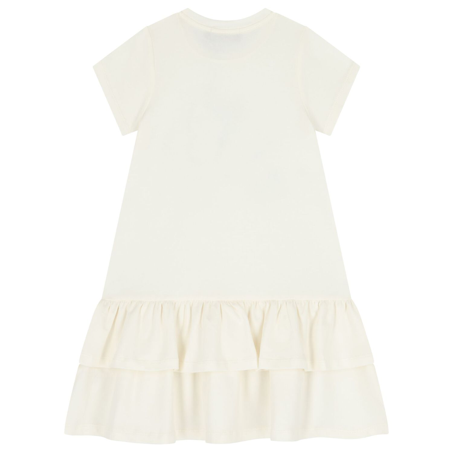 Girls Ivory Butterflies Logo Dress, 1, hi-res