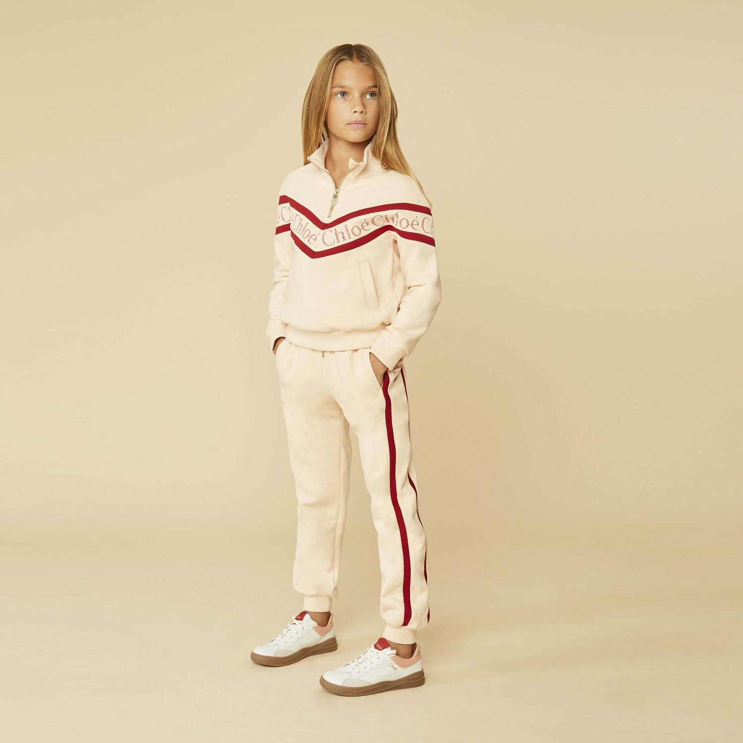 Girls Pink Logo Sweatshirt, 1, hi-res image number null