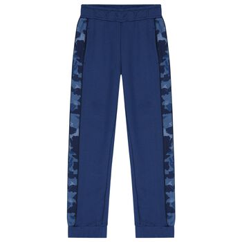 Boys Blue Camouflage Joggers