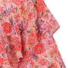 Girls Pink Floral Ruffle Maxi Dress, 1, hi-res