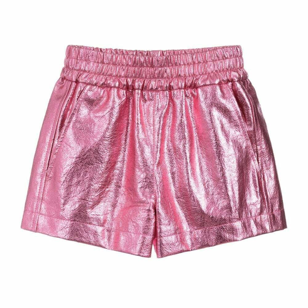 Pink best sale metallic shorts