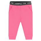 Younger Girls Pink & White Logo 3-Piece Tracksuit, 1, hi-res