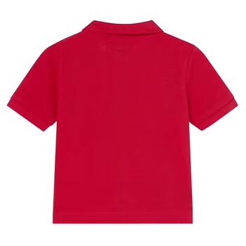 Younger Boys Red Polo Shirt