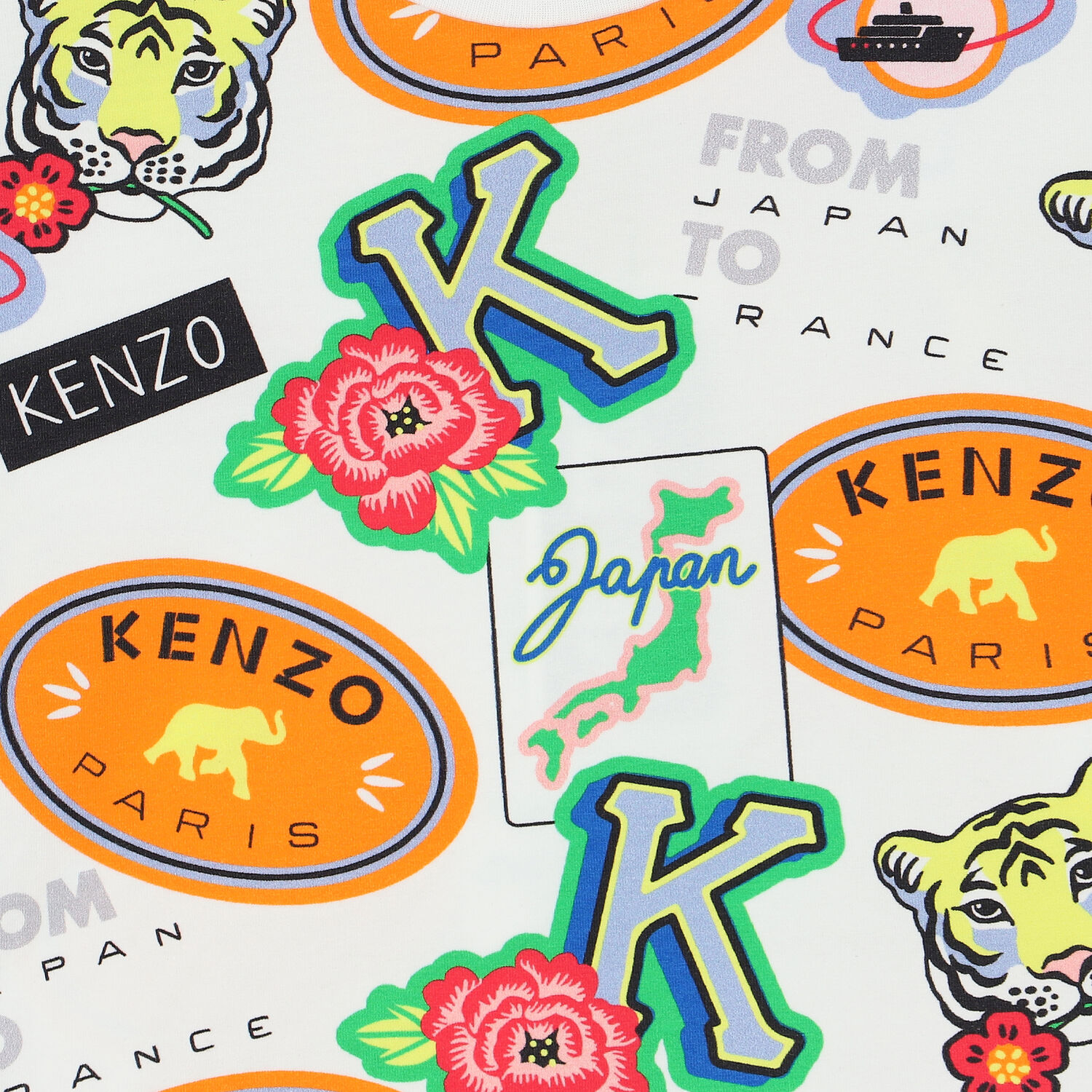 تيشيرت بالشعار باللون الأبيض للبنات, 1, hi-res