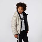 Boys Beige & Black Logo Reversible Puffer Jacket, 1, hi-res