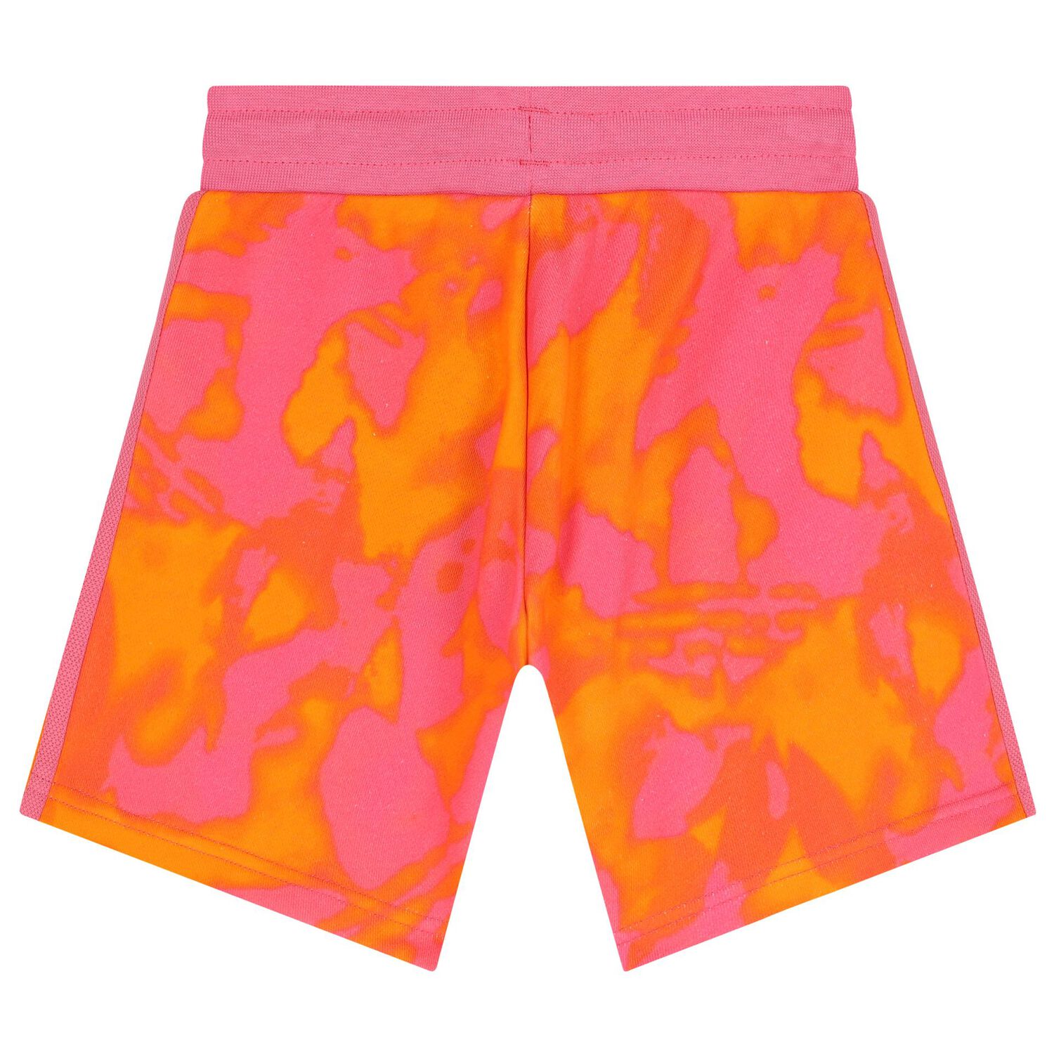 طقم بنات شورت بشعار تريفويل باللون البيج والوردي, 1, hi-res