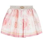 Girls Ivory & Pink Skirt Set, 1, hi-res