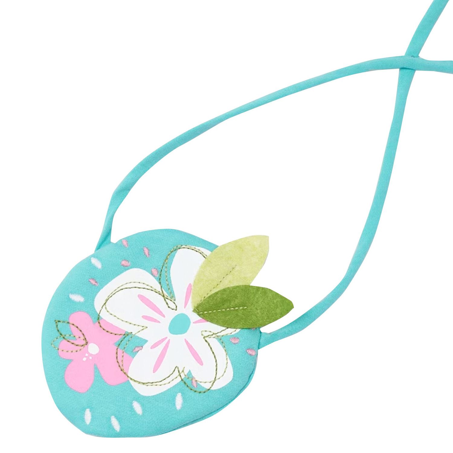 فستان بنات بطبعة باللون الأزرق الأكوا, 2, hi-res