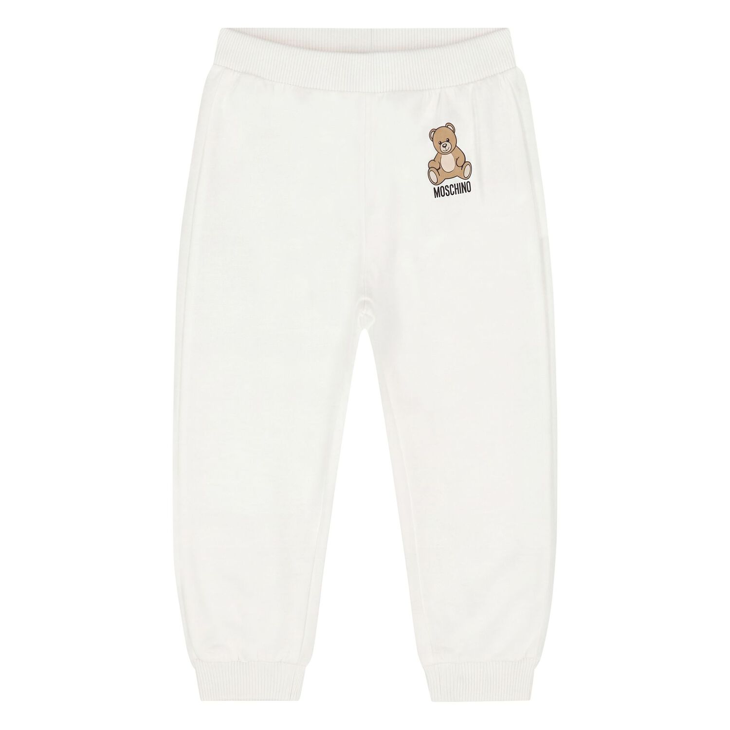 Younger White Teddy Bear Logo Tracksuit, 1, hi-res