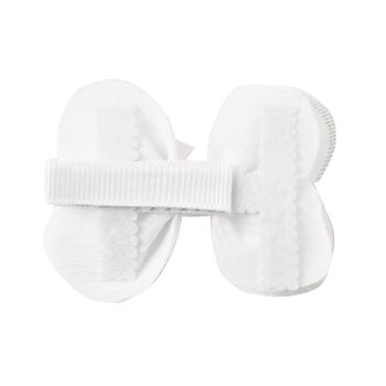 Baby Girls White Flower Headband & Clip Set