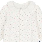 Baby Girls Ivory Hearts Babygrow, 1, hi-res