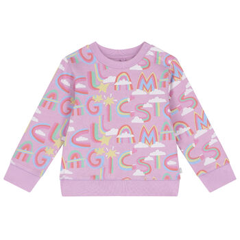 Younger Girls Pink Logo Sweatshirt