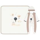 Ivory & Beige Balloon Babygrow Gift Set, 1, hi-res