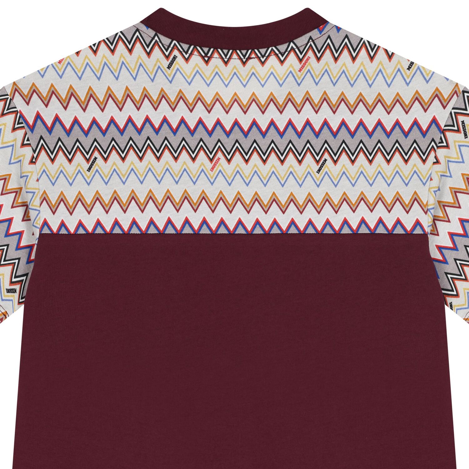 Boys Burgundy Zigzag T-Shirt, 2, hi-res image number null