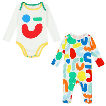 Multi-Coloured Abstract Print Babygrow Set