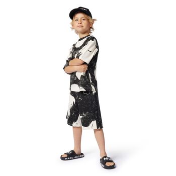 Boys Ivory & Black Shorts