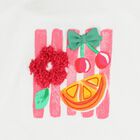 Younger Girls White & Pink Leggings Set, 1, hi-res