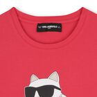 Girls Pink Choupette Logo T-Shirt, 2, hi-res