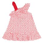 Younger Girls White & Red Star Dress, 1, hi-res