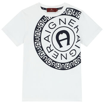 Boys White Logo T-Shirt