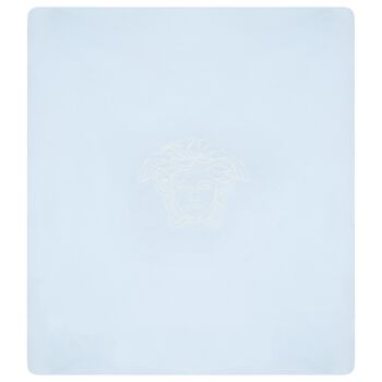 Baby Boys Blue Medussa Logo Blanket
