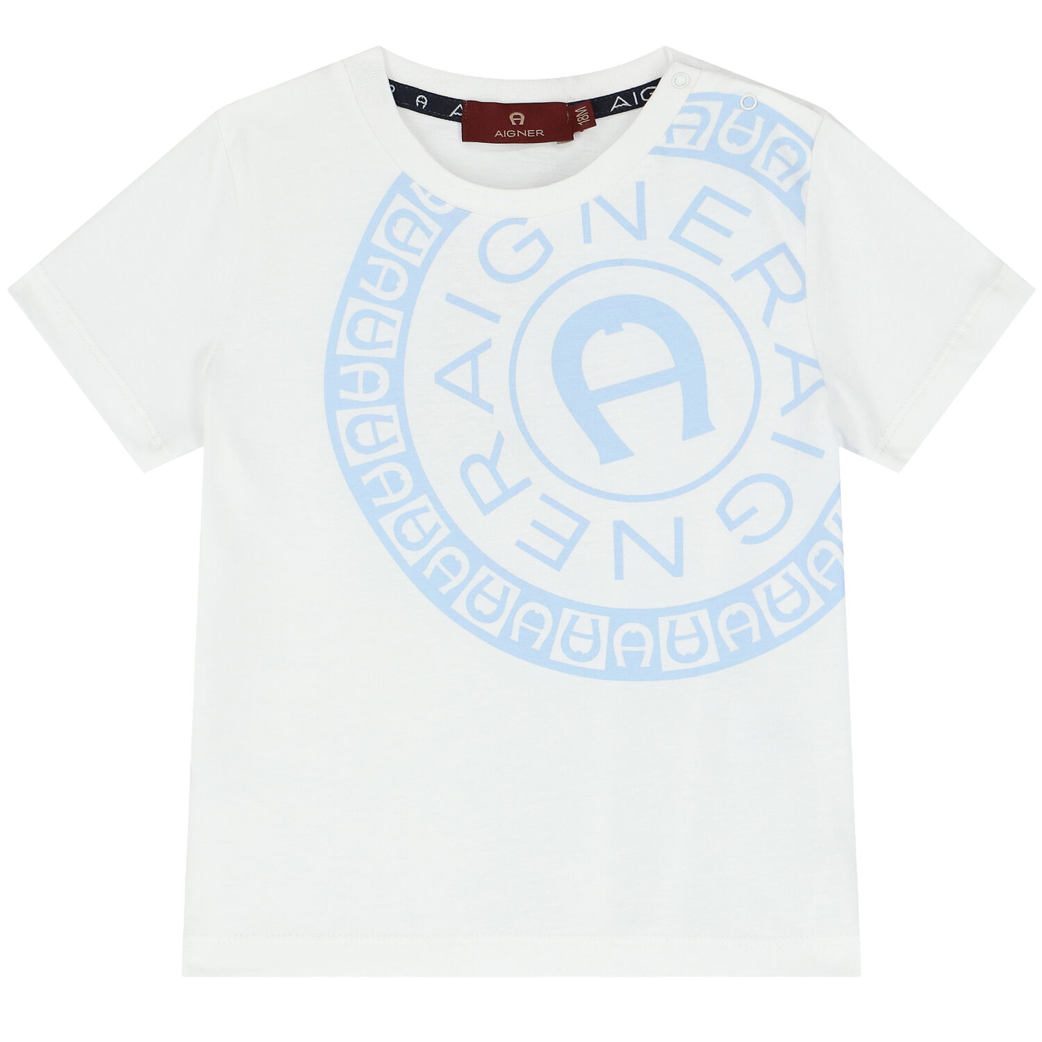 Younger Boys White Logo T-Shirt, 1, hi-res image number null