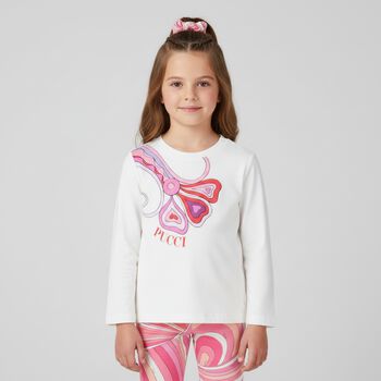 Girls Pink & Ivory Iride Scrunchie