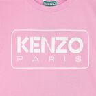 فستان بنات بالشعار باللون الوردي , 1, hi-res