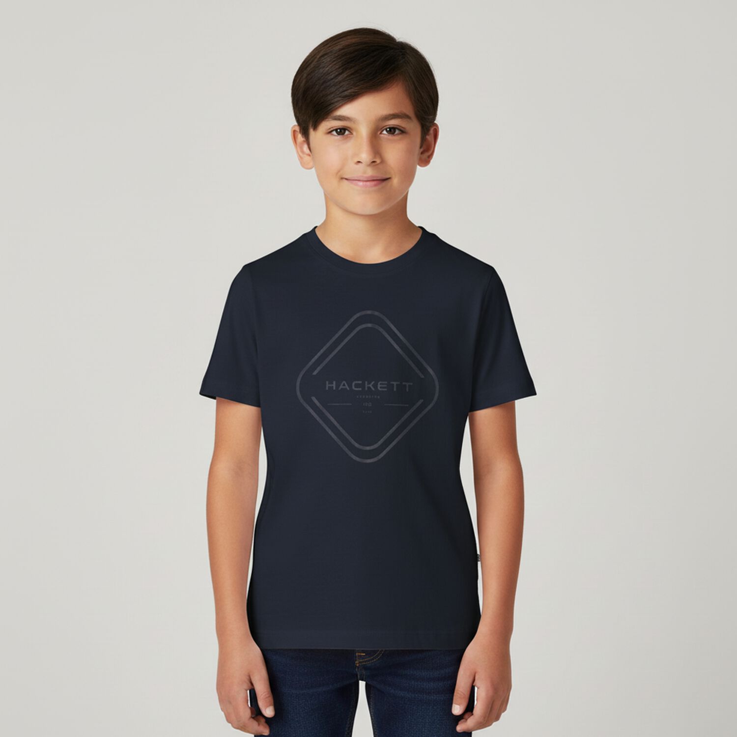Boys Navy Blue Logo T-Shirt, 1, hi-res