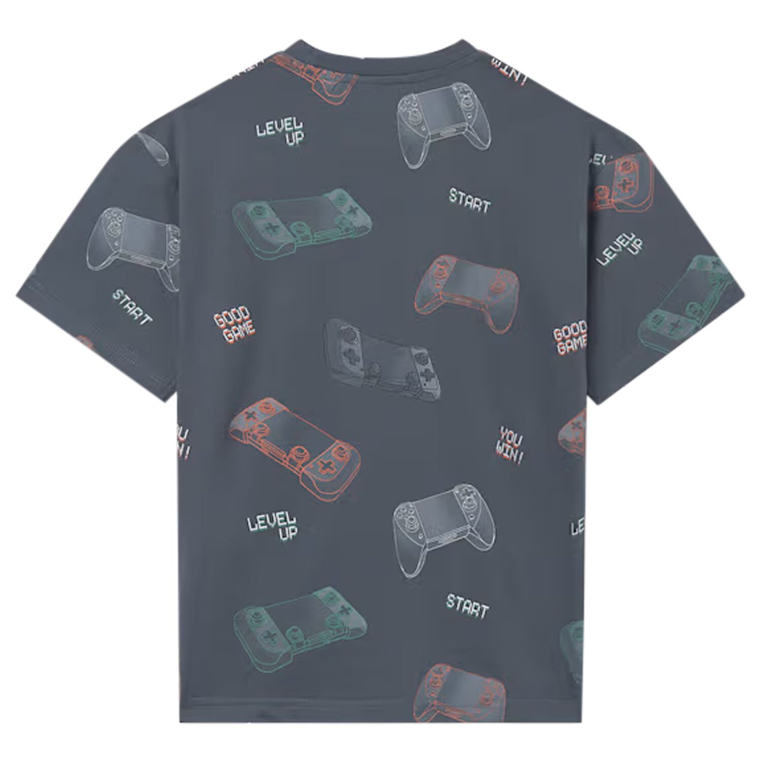 Boys Grey Video Game Controller T-Shirt, 1, hi-res