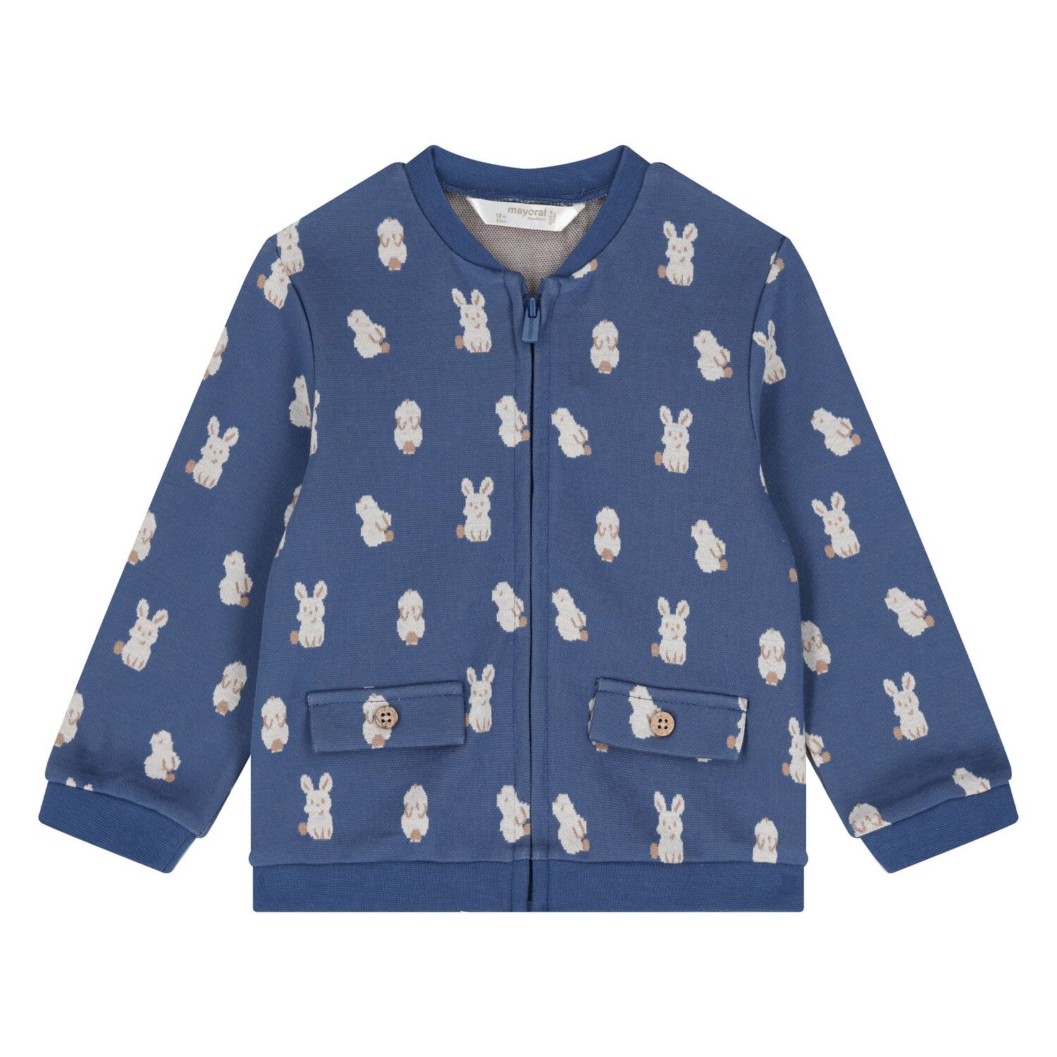 Baby Boys Blue & Ivory Tracksuit Set (3 Piece), 2, hi-res