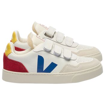 White Logo Leather Trainers 