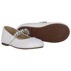 Girls White Embellished Ballerina Shoes, 1, hi-res