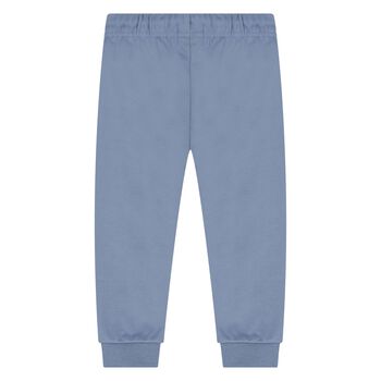 Younger Boys Beige & Blue 3 Piece Tracksuit