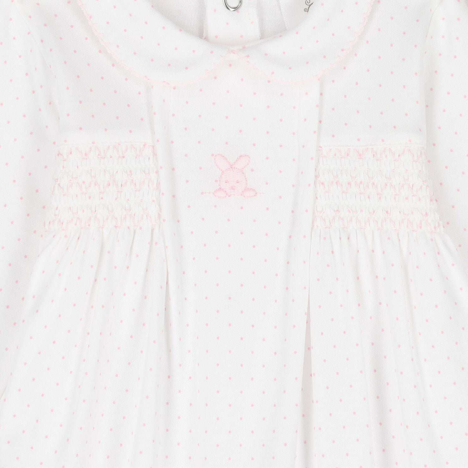 Baby Girls Pink Bunny Babygrow, 2, hi-res