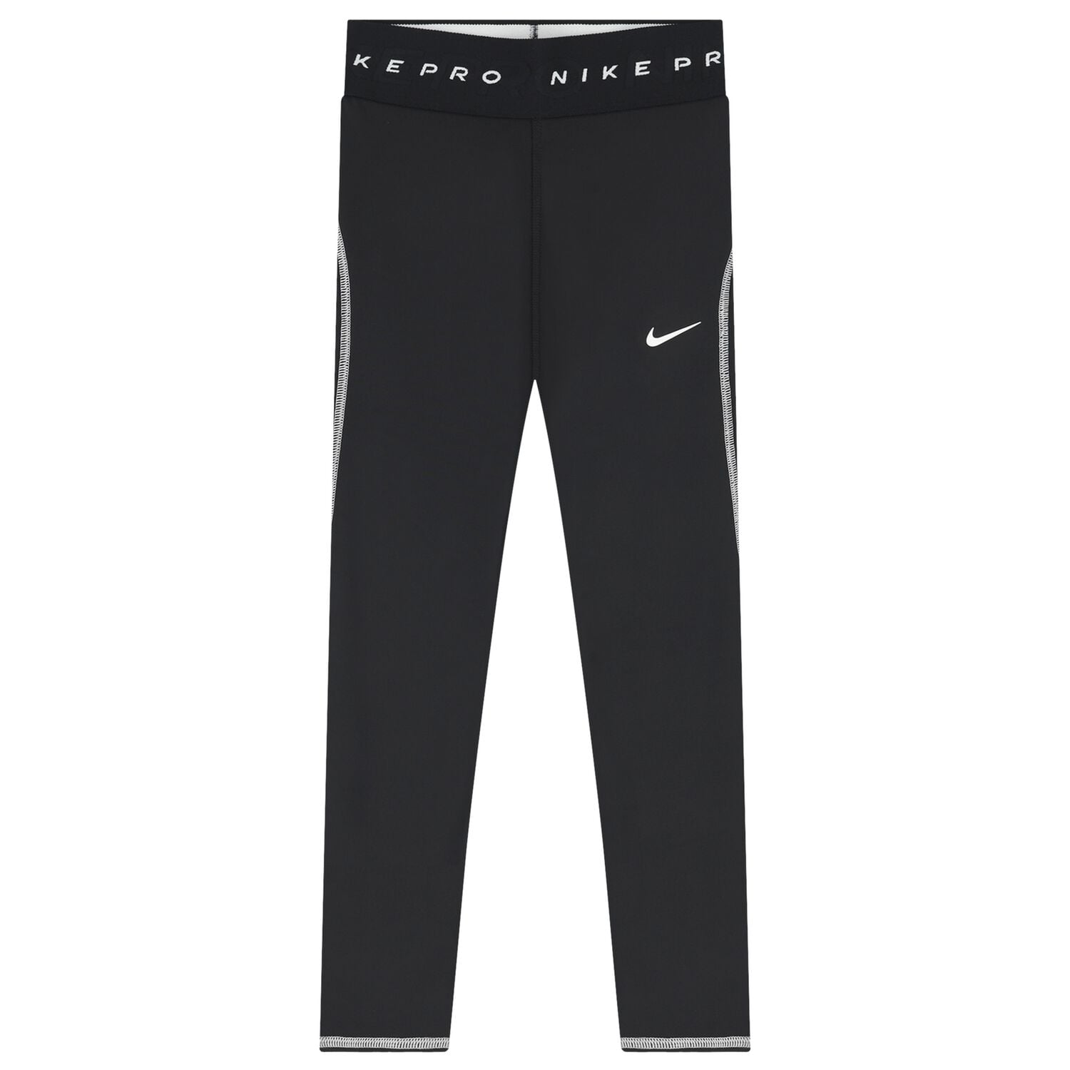 Girls Black Logo Leggings, 1, hi-res