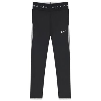 Girls Black Logo Leggings