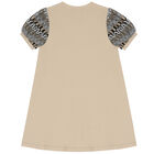 فستان شعار حقيبة باللون البيج, 1, hi-res