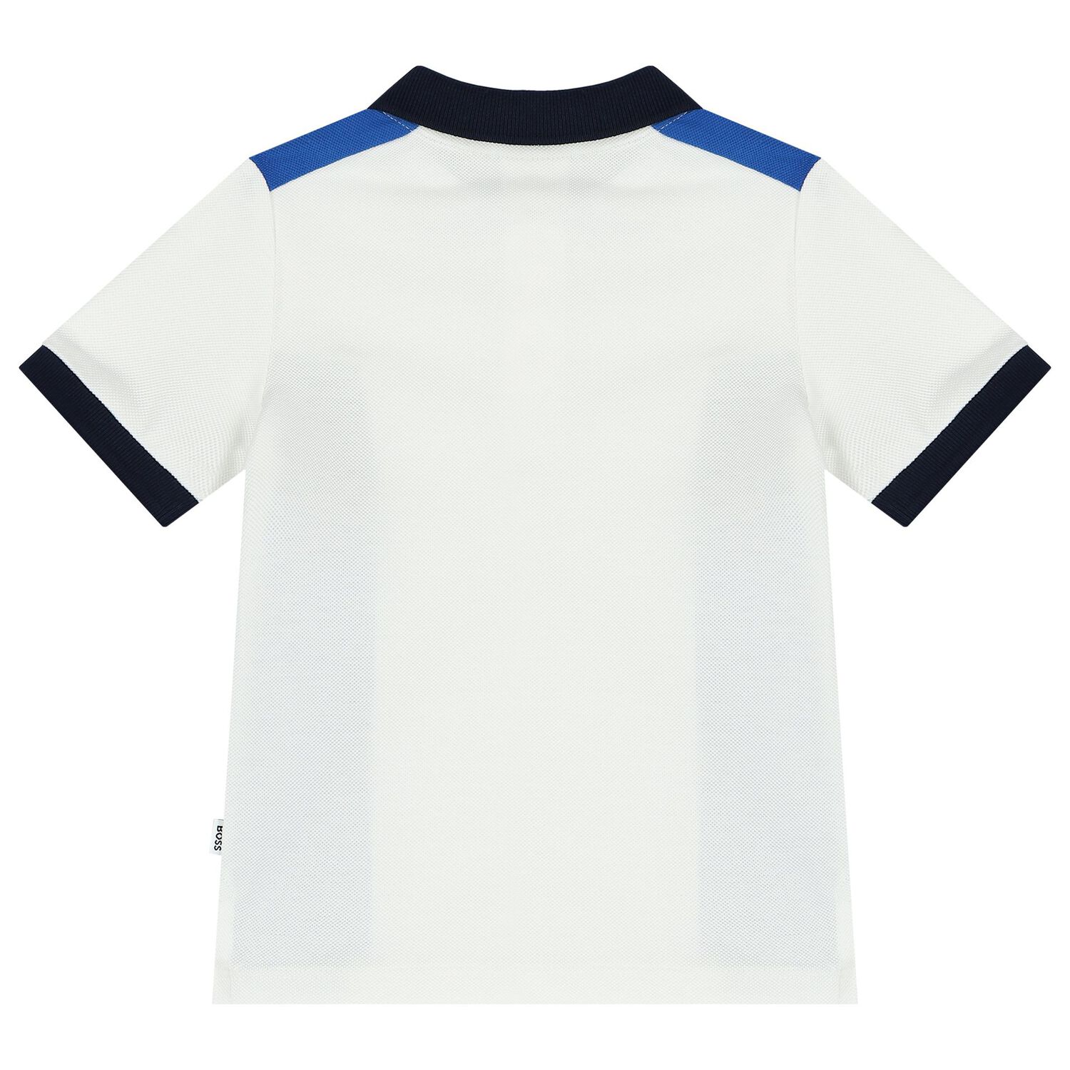Younger Boys White Logo Polo Shirt, 1, hi-res