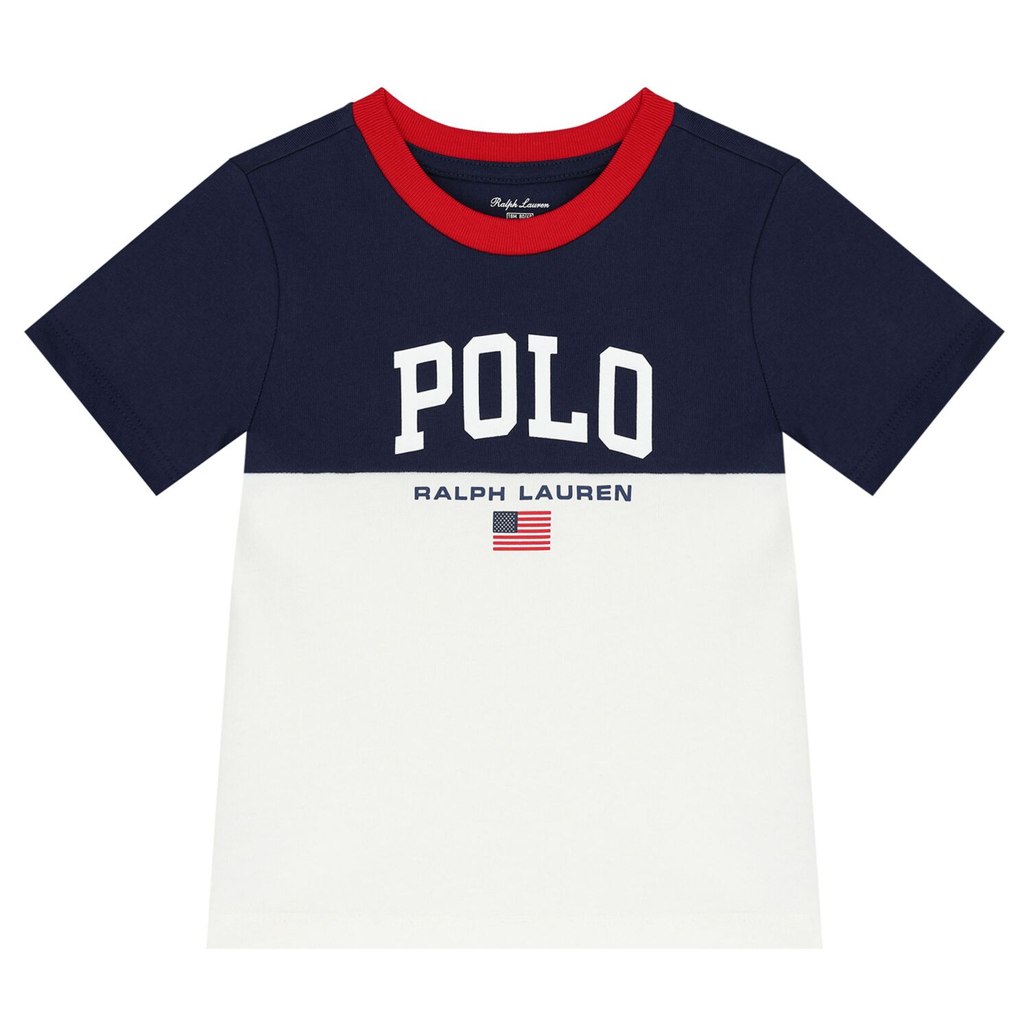 طقم شورت أولاد  بالشعار باللون الأبيض والكحلي, 1, hi-res